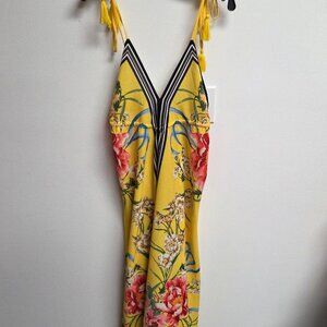 High Low Yellow Floral Summer
